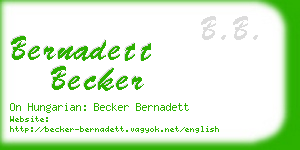 bernadett becker business card
